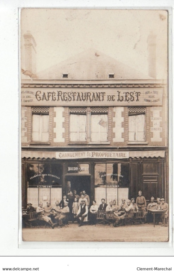 SEZANNE - CARTE PHOTO - Café Restaurant De L'Est - Très Bon état - Sezanne