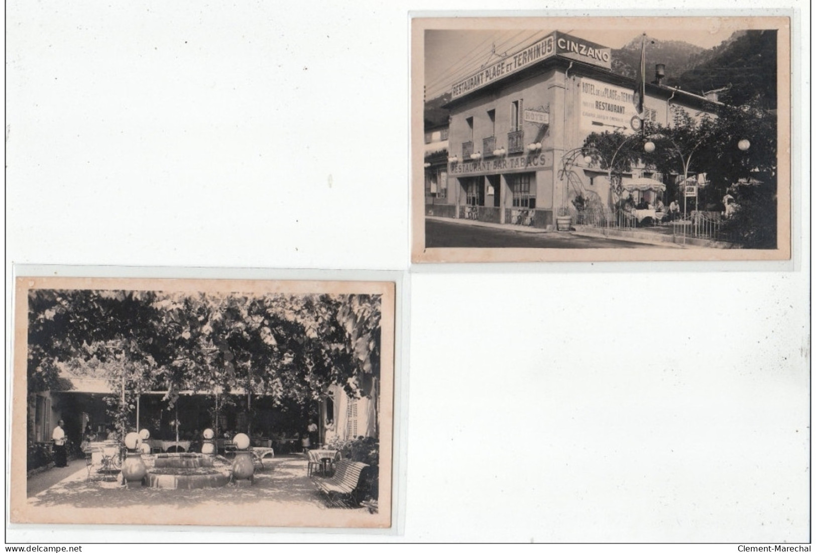 EZE - CARTE PHOTO - Lot De 2 Cartes Photos: Hôtel De La Plage Et Terminus - Très Bon état - Eze