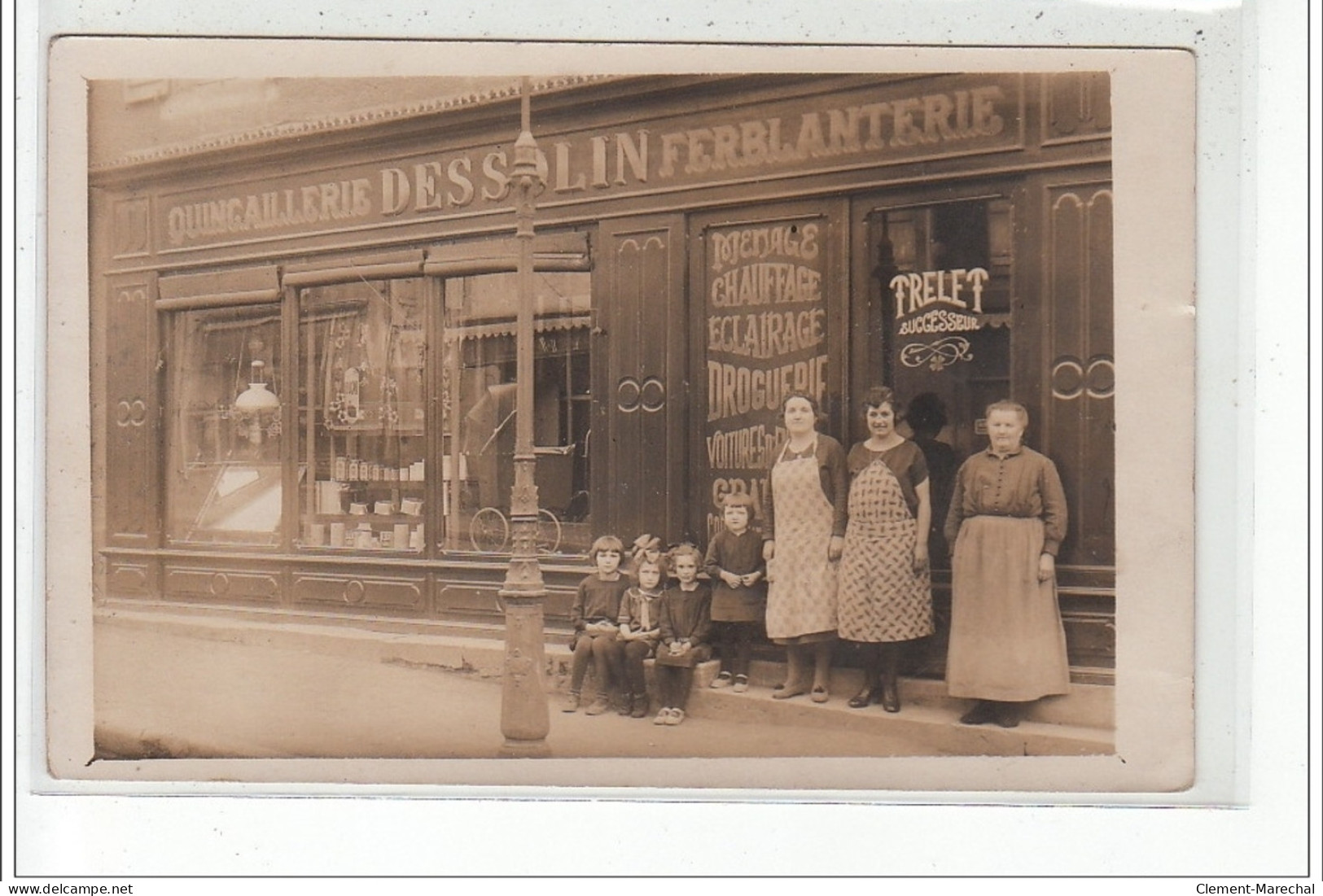 GUEUGNON - CARTE PHOTO - Quincaillerie Ferblanterie - Très Bon état - Gueugnon