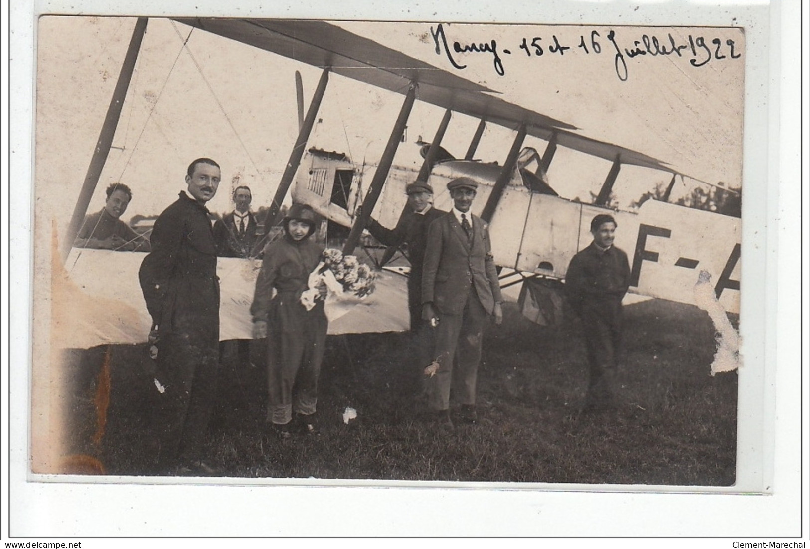 Environs De NANCY - CARTE PHOTO - AVIATION 15 Et 16 Juillet 1922 - Femme Aviateur - Très Bon état - Nancy