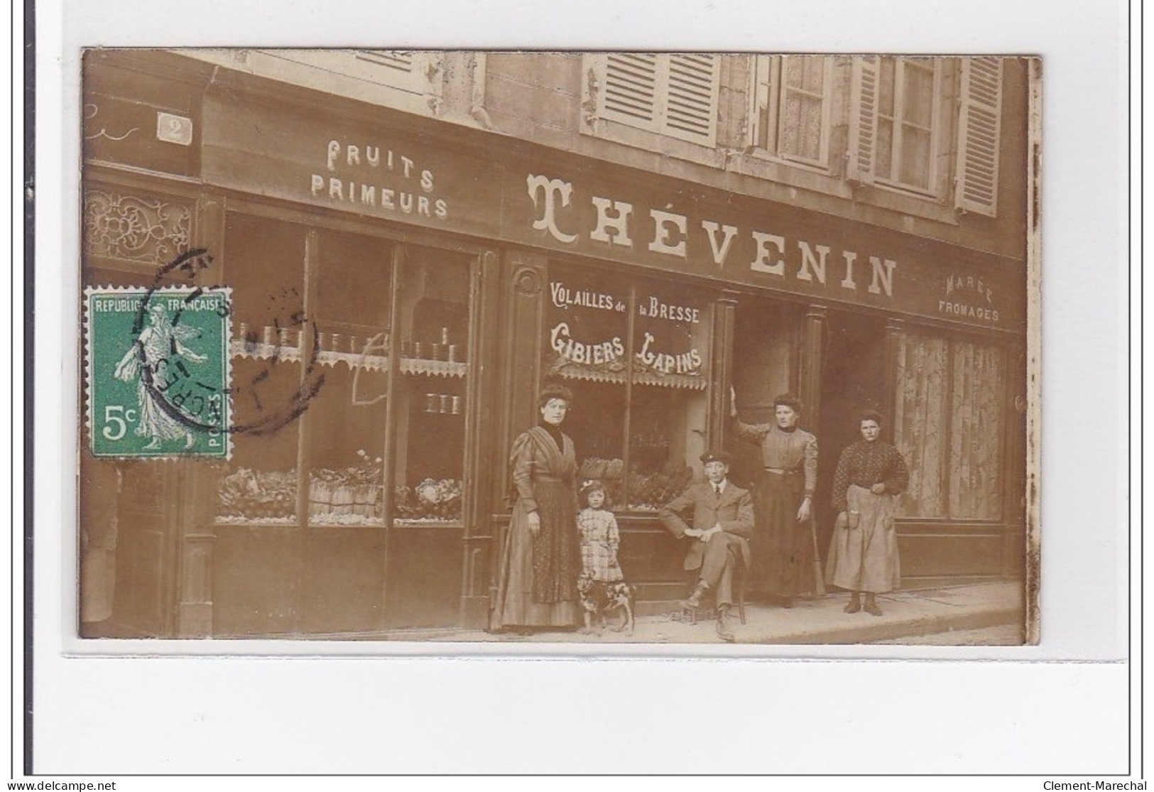 LANGRES : Carte Photo - Thevenin, Fruits Primeurs - Tres Bon Etat - Langres