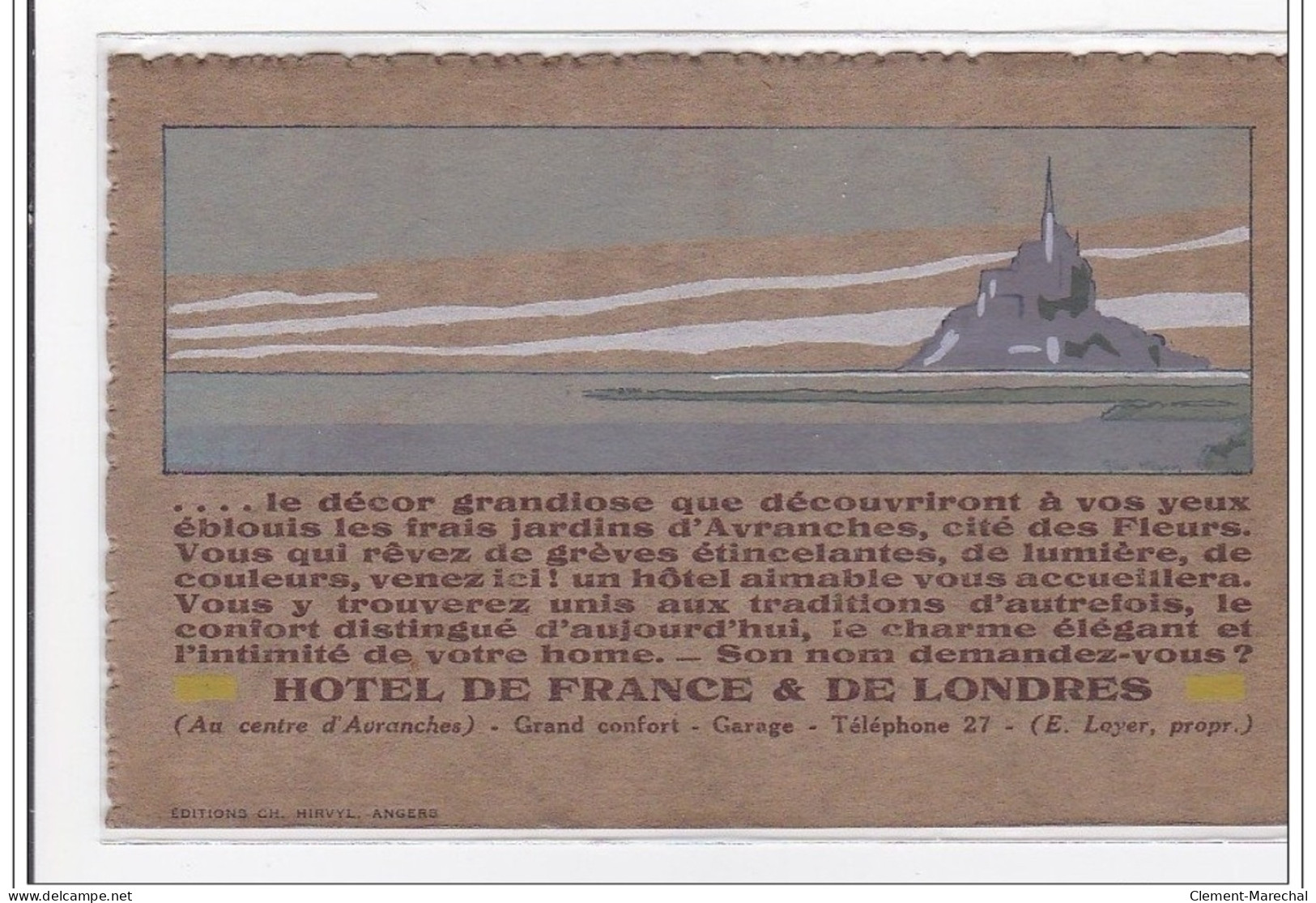 AVRANCHES : Hotel De France &amp; De Londre (geo Han) - Tres Bon Etat - Avranches