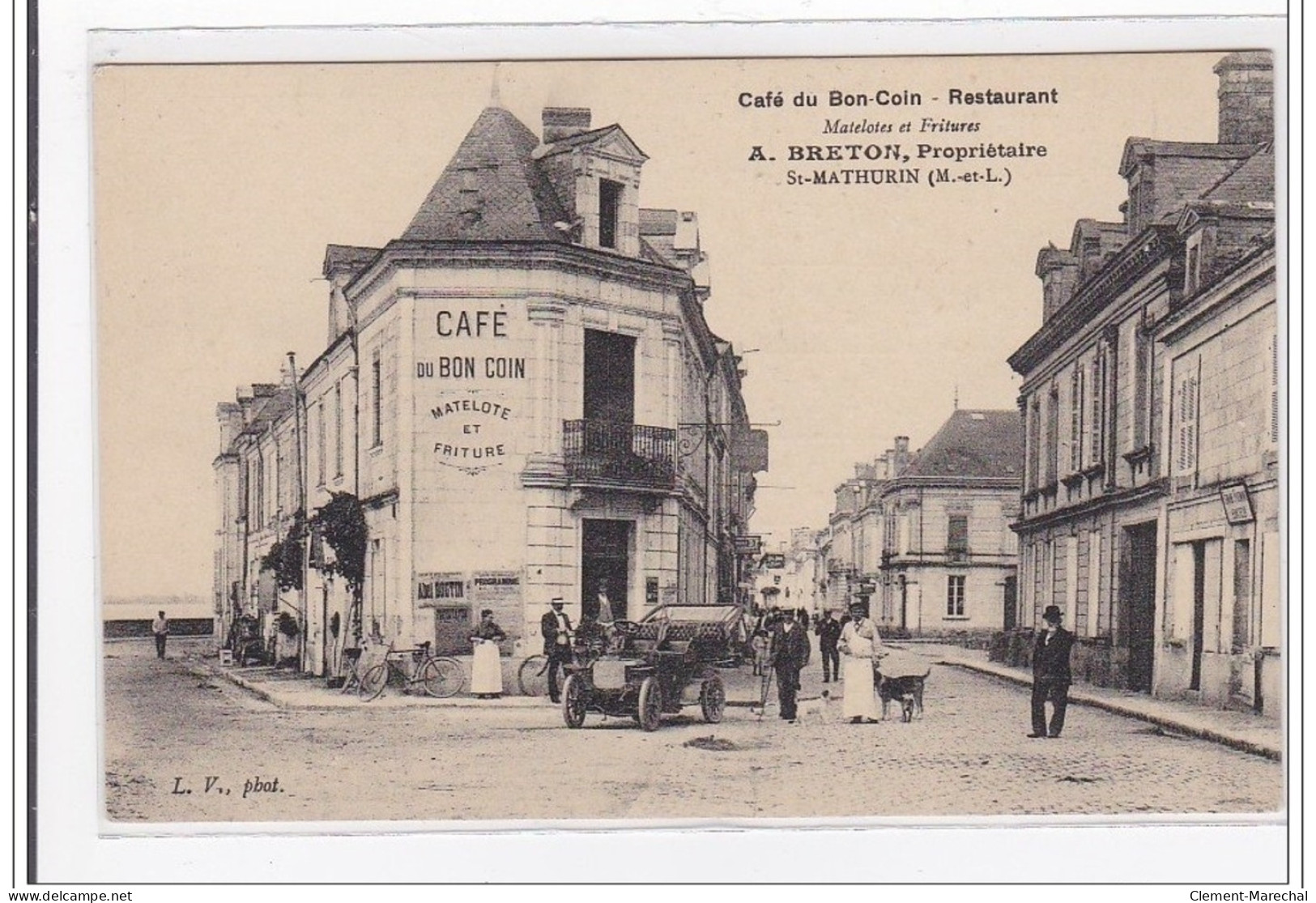 St-MATHURIN : Café Du Bon-coin Restaurant A. BRETON, Propriétaire - Tres Bon Etat - Autres & Non Classés