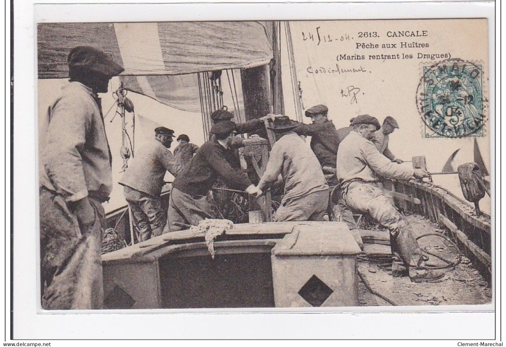 CANCALE : Peche Aux Huitres (marine Rentrant Les Dragues) - Tres Bon Etat - Cancale