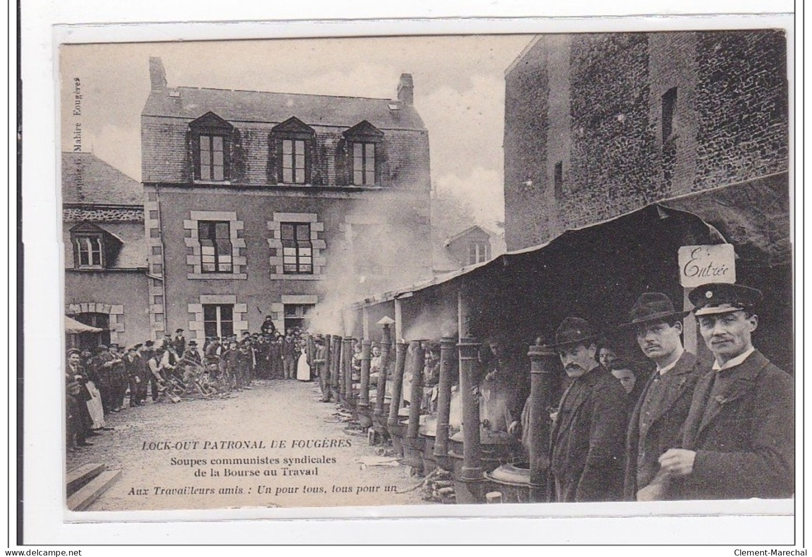 FOUGERES : Lock-out Patronal, Soupe Communiste Syndicales De La Bourse Au Travail - Etat - Fougeres