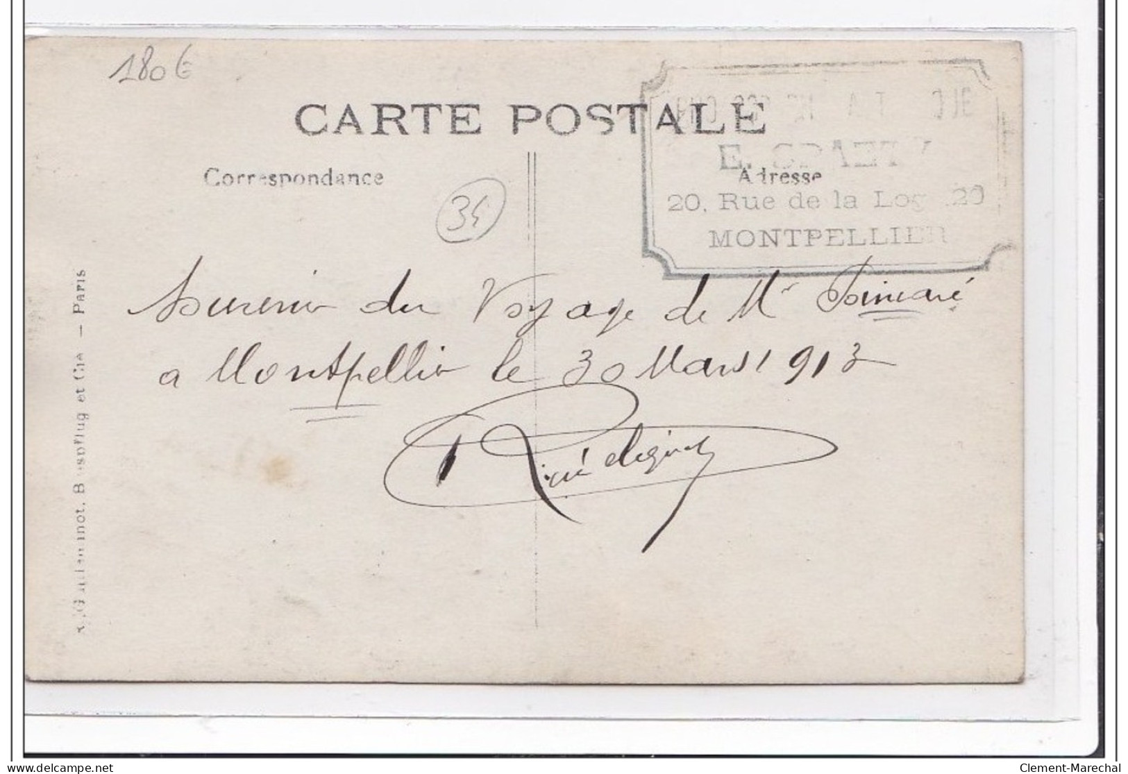 MONTPELLIER : Poincaré En Visite Le 30 Mars 1913 - Tres Bon Etat - Montpellier