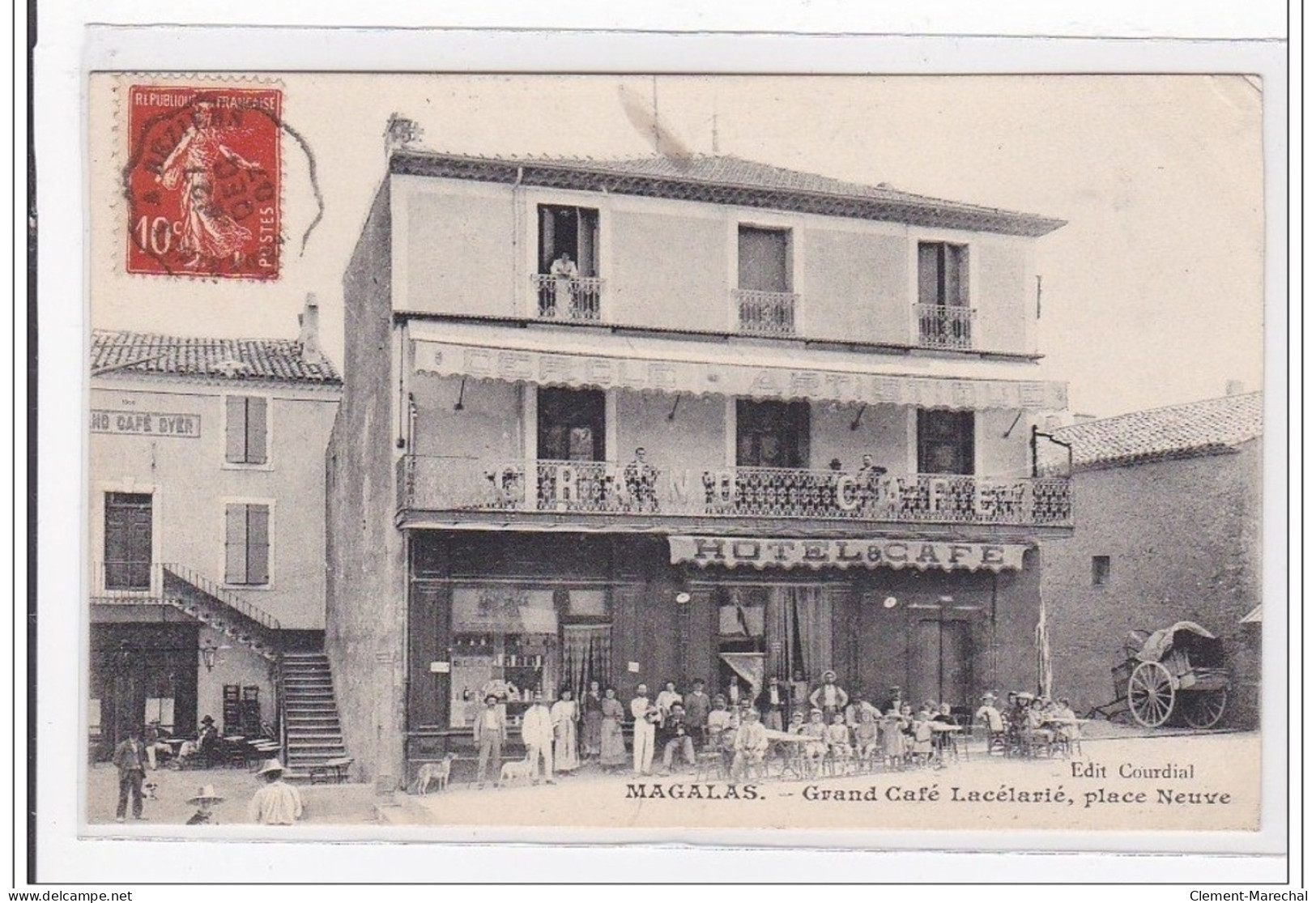 MAGALAS : Grand Café Lacélarié, Place Neuve - Tres Bon Etat - Other & Unclassified