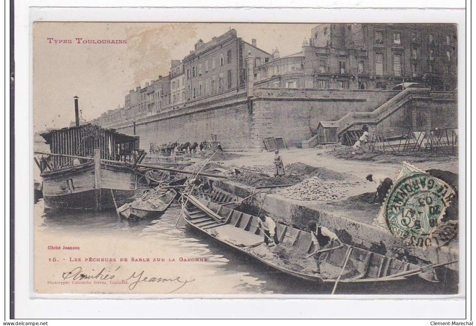 TOULOUSE : Les Pecheurs De Sable Sur La Garonne - Tres Bon Etat - Toulouse