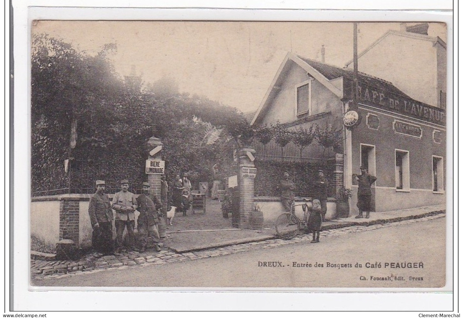 DREUX : Entrée Des Bosquets Du Café Peauger - Tres Bon Etat - Dreux