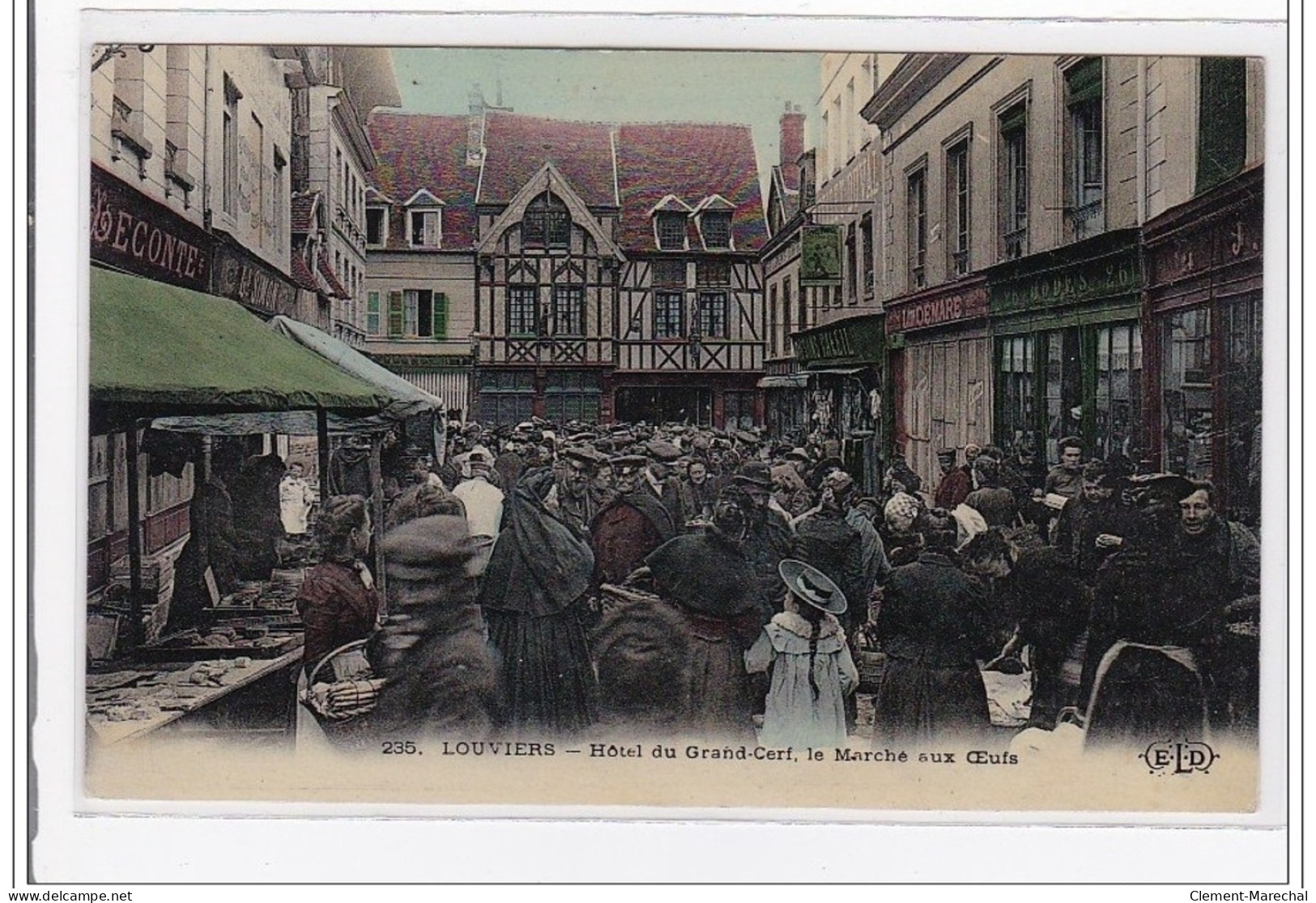 LOUVIERS : Hotel Du Grand-cerf, Le Marché Aux Oeufs - Tres Bon Etat - Louviers