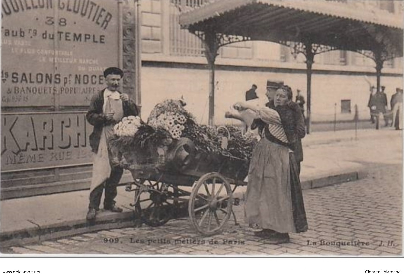 Les Petits Métiers De Paris : J.H. N°909 - La Bouquetière - Très Bon état - Petits Métiers à Paris