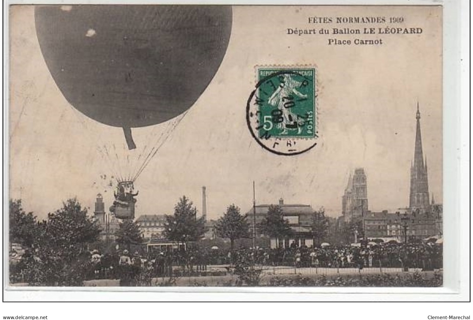 ROUEN : Le Ballon En 1909 - Très Bon état - Rouen