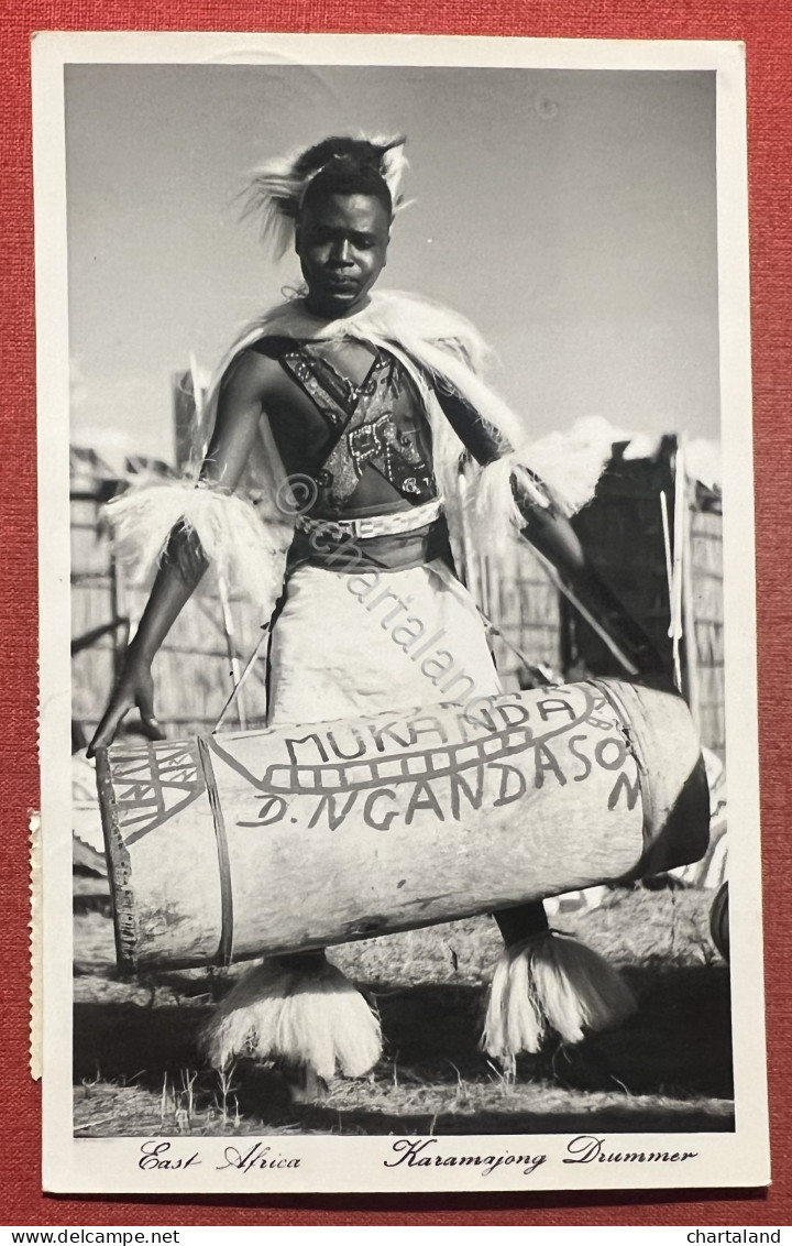 Cartolina - East Africa - Karamajong Drummer - 1954 - Non Classés