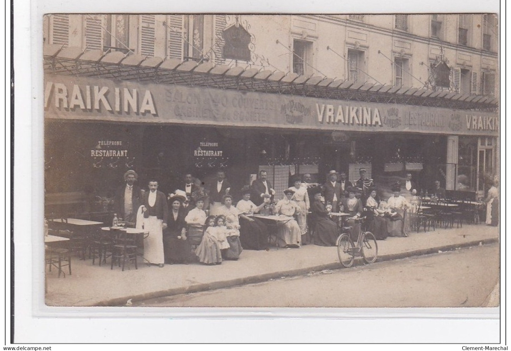 NEUILLY-sur-SEINE : Carte Photo D'un Café Restaurant - Vraikina - Tres Bon Etat - Neuilly Sur Seine