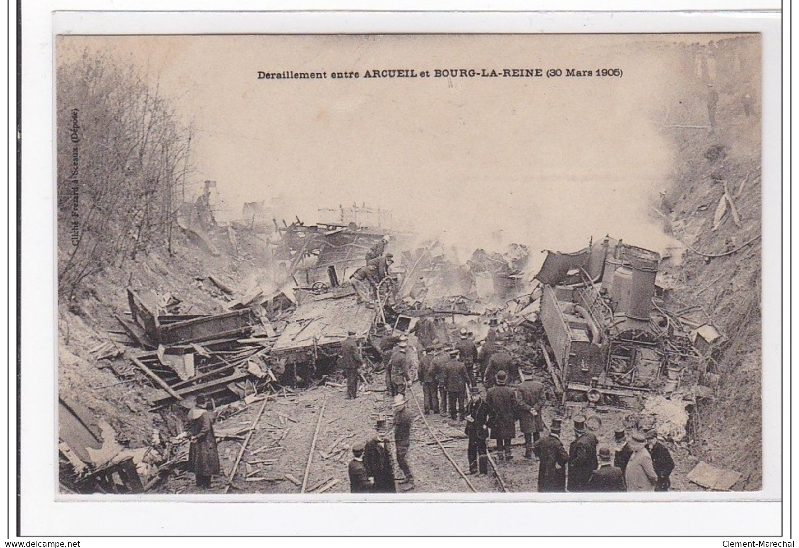 ARCUEIL Et BOURG-la-REINE : Déraillement Entre Arcueil Et Bourg-la-reine 30 Mars 1905 - Tres Bon Etat - Bourg La Reine