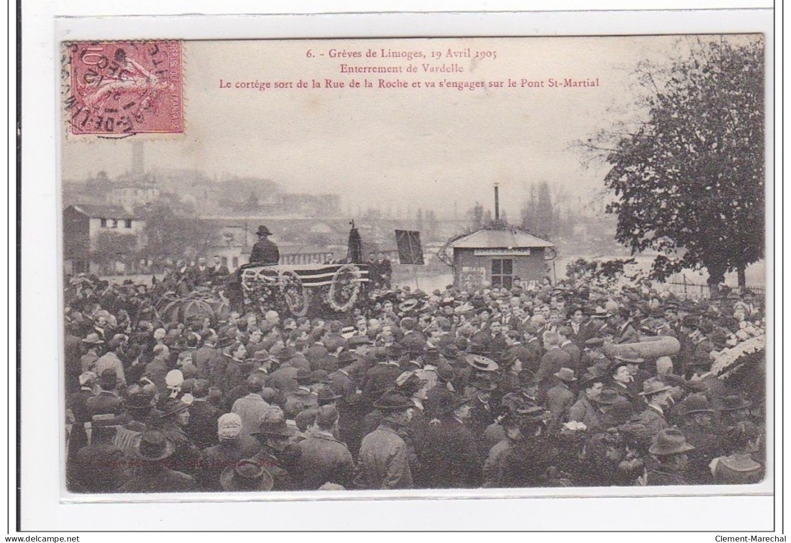 LIMOGES : Greve De Limoges, Enterrement De Vardelle, Le Congres Sort De La Rue. (texte) - Tres Bon Etat - Limoges