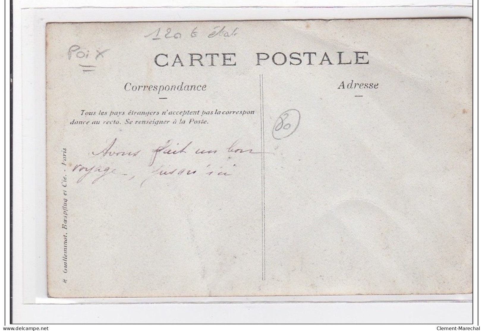 POIX : Carte Photo De L'hotel Et Café Du Cardinal - Etat - Poix-de-Picardie