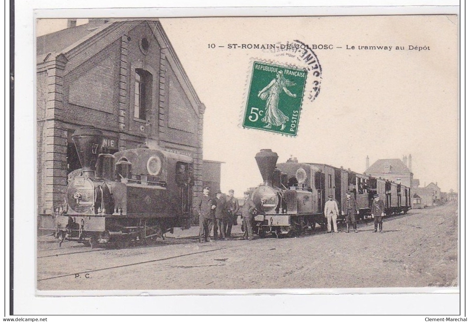 St-ROMAIN-de-COLBOSC : Le Tramway Au Depot - Etat - Saint Romain De Colbosc