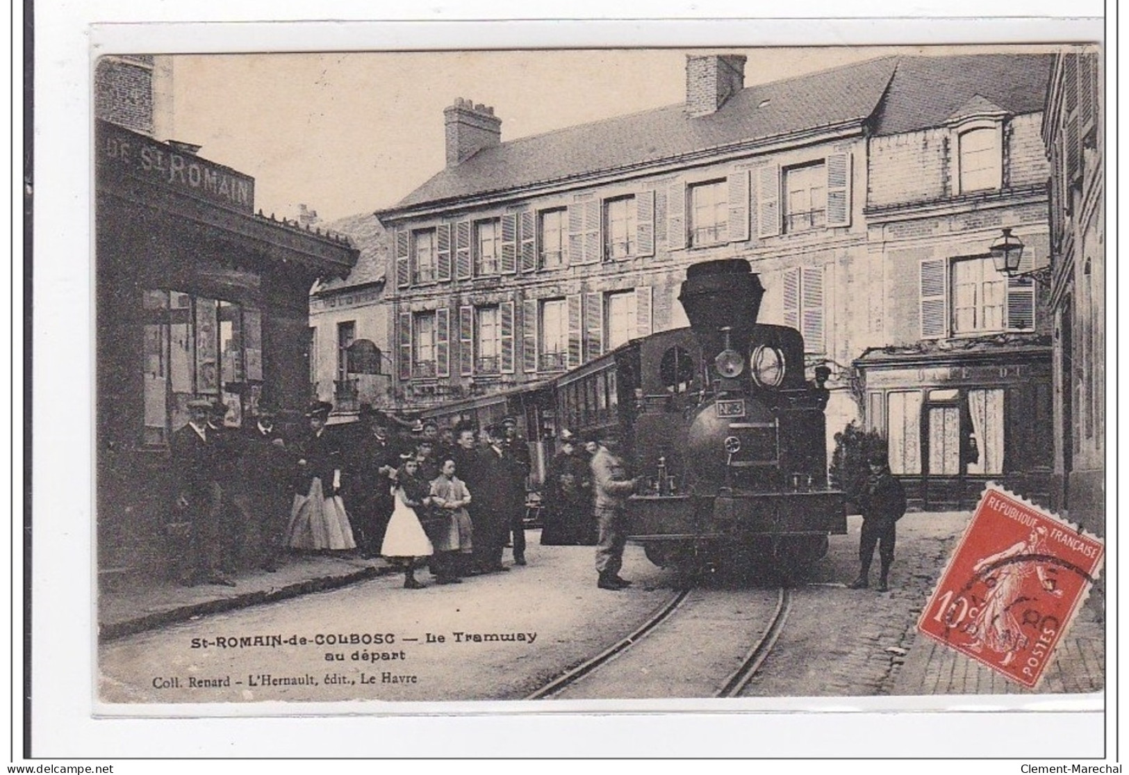 St-ROMAIN-de-COLBOSC : Le Tramway Au Départ - Etat - Saint Romain De Colbosc