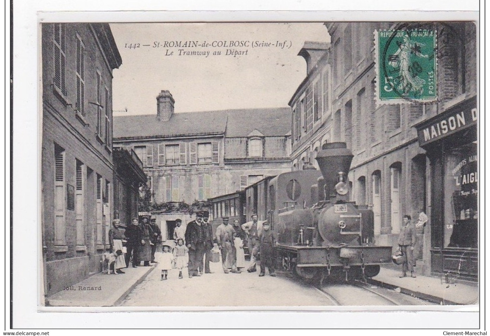 St-ROMAIN-de-COLBOSC : Le Tramway Au Départ - Tres Bon Etat - Saint Romain De Colbosc