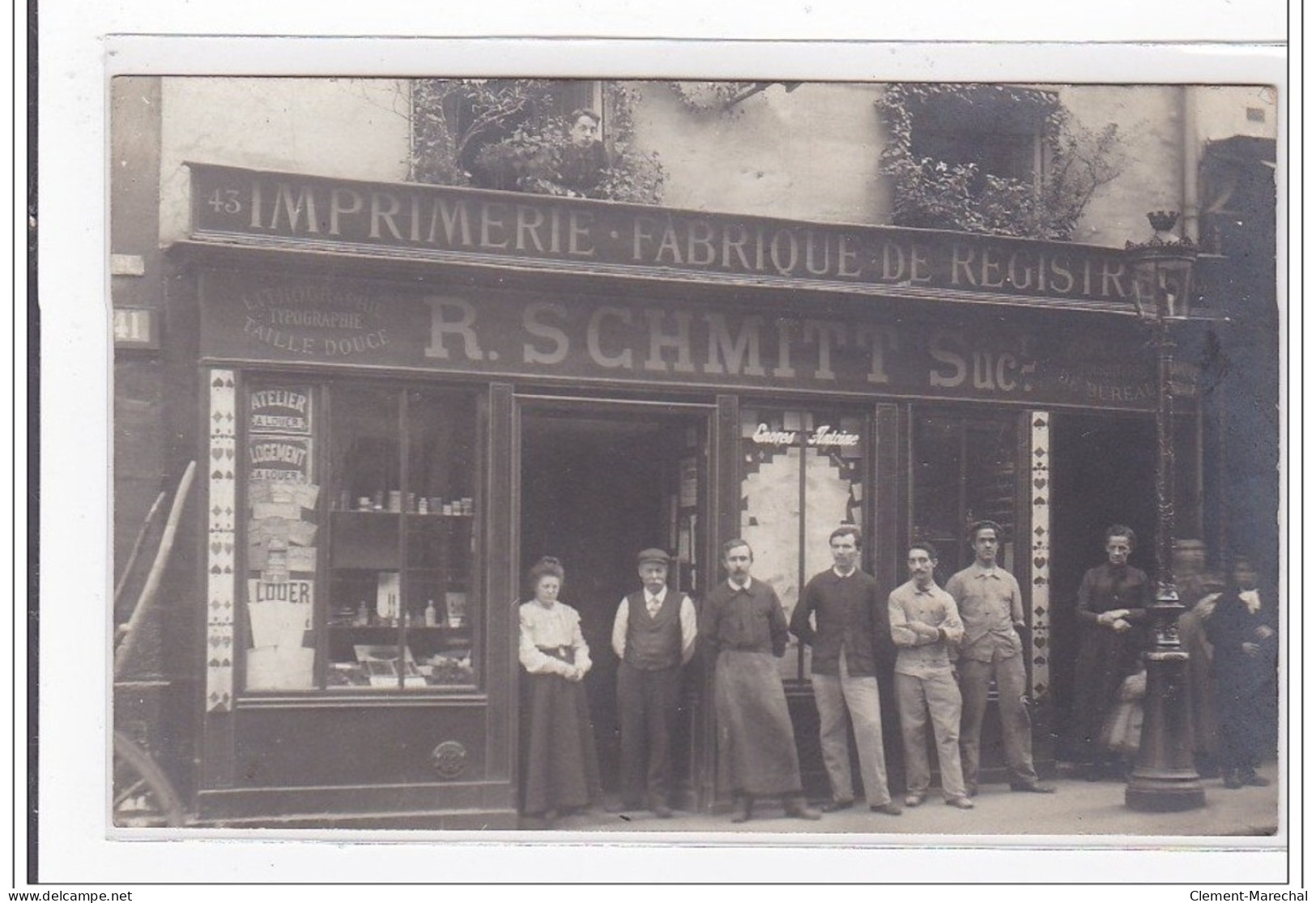 PARIS 5ème : Imprimerie, Fabrique, De Registre SCHMITT Imprimeur Lithographe - 43 Rue Du Cardinal Lemoine- Tres Bon Etat - Paris (05)