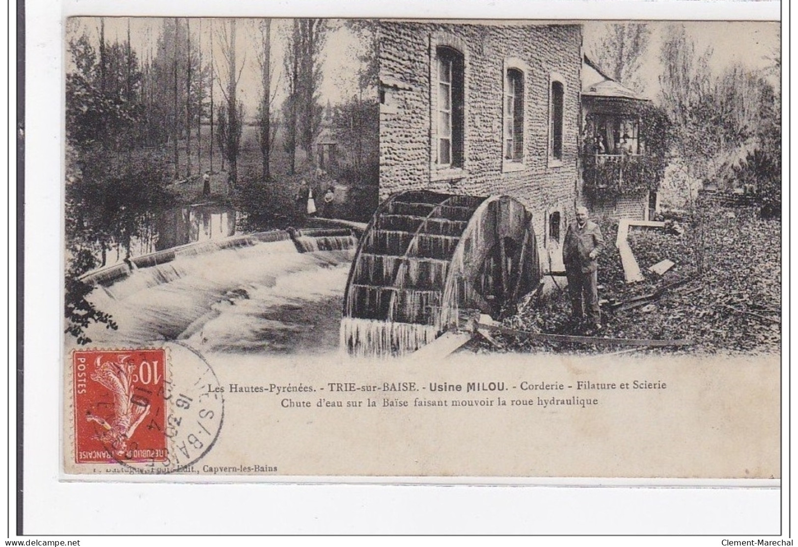 TRIE-sur-BAISE : Usine Milou, Corderie, Filature Et Scierie, Chite D'eau Sur La Baise - Tres Bon Etat - Autres & Non Classés