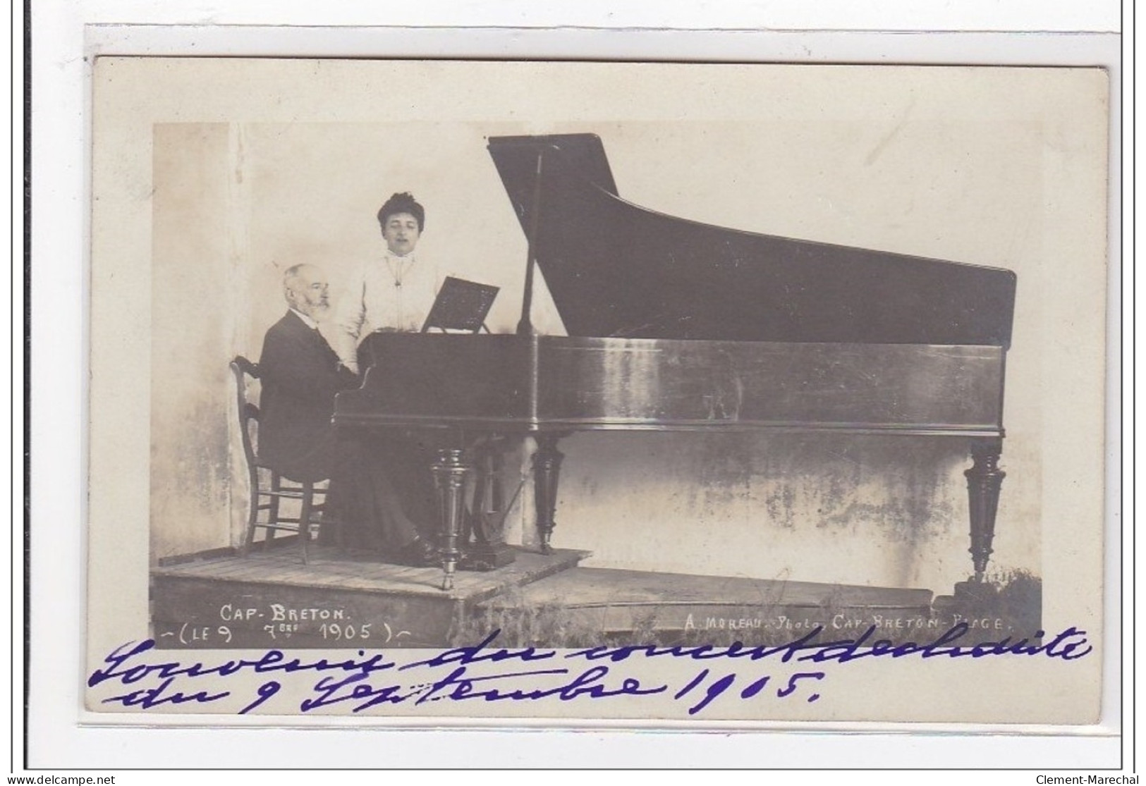 CAP-BRETON (Cap-Breton) : Carte Photo D'un Pianiste En Concert En 1905 - Très Bon état - Capbreton