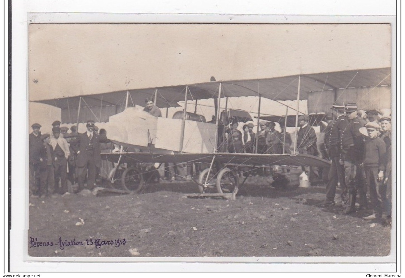 PEZENAS : Carte Photo Du Meeting D'aviation En 1913 - Très Bon état - Pezenas