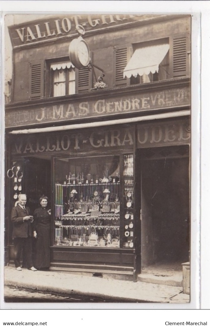 BERGERAC : Carte Photo De La Bijouterie - Horlogerie MAS Gendre - Très Bon état (papier Collé Au Dos) - Bergerac