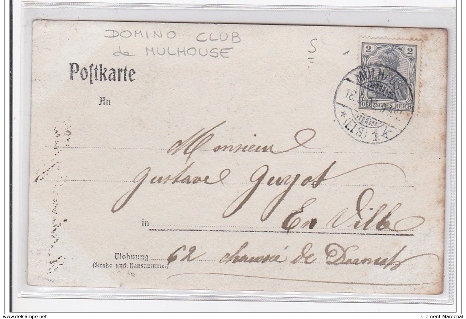 MULHOUSE : Carte Photo Du Club De Dominos Vers 1900 (surréalisme) - Tres Bon Etat - Mulhouse