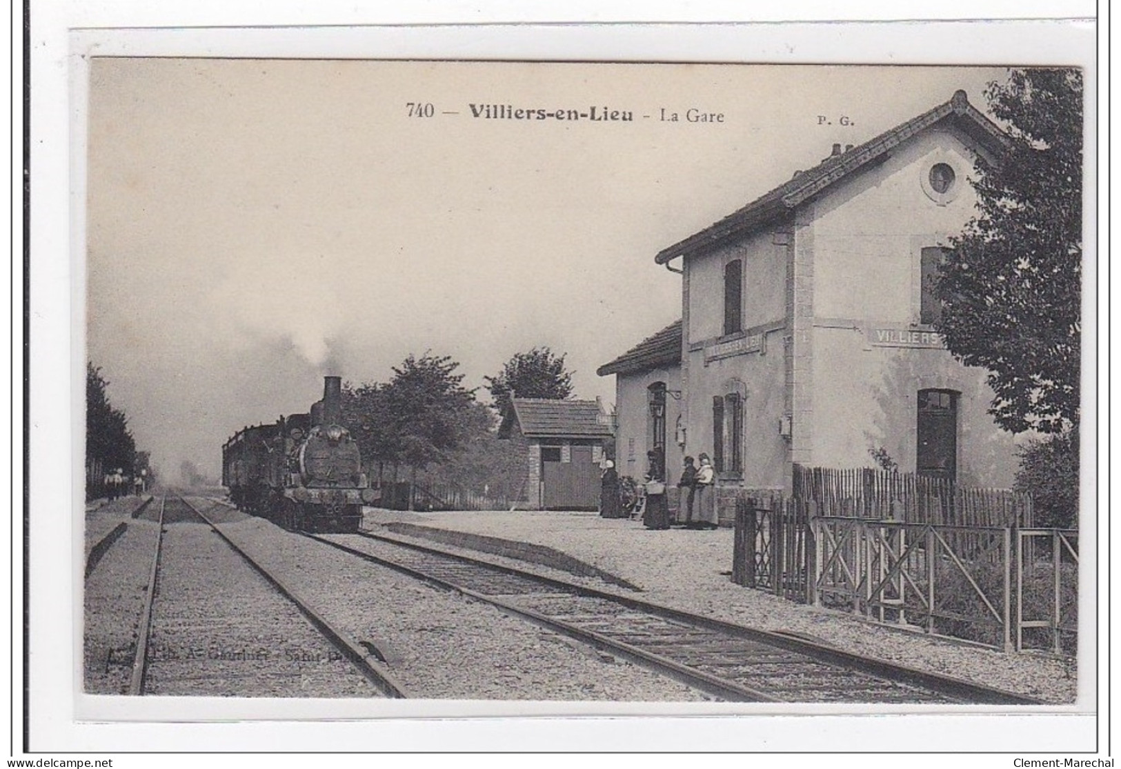 VILLIERS-en-LIEU : La Gare (GARE) - Tres Bon Etat - Autres & Non Classés