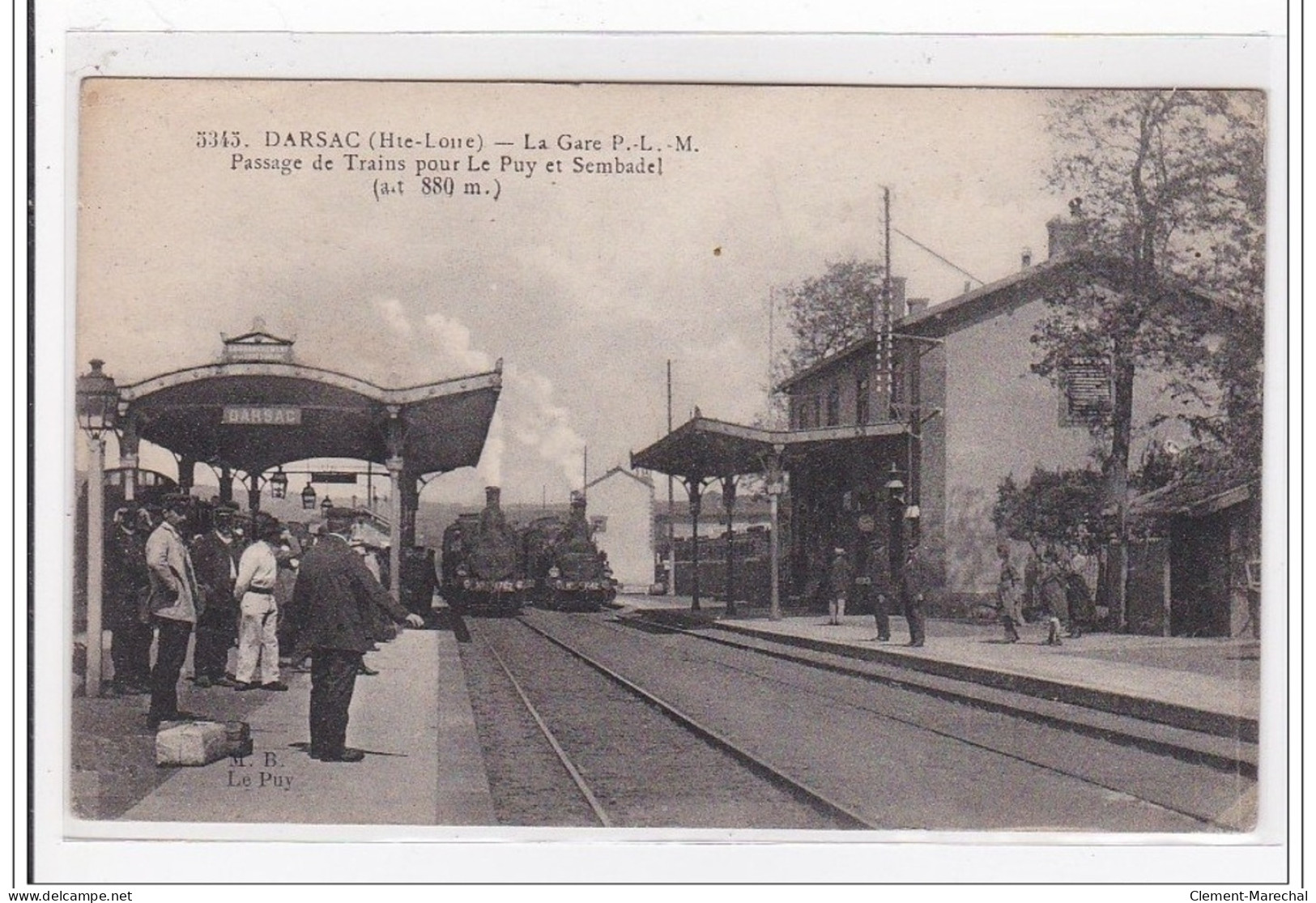 DARSAC : La Gare, Passage D'un Train Pourz Le Puy Et Sembadel (GARE) - Tres Bon Etat - Andere & Zonder Classificatie