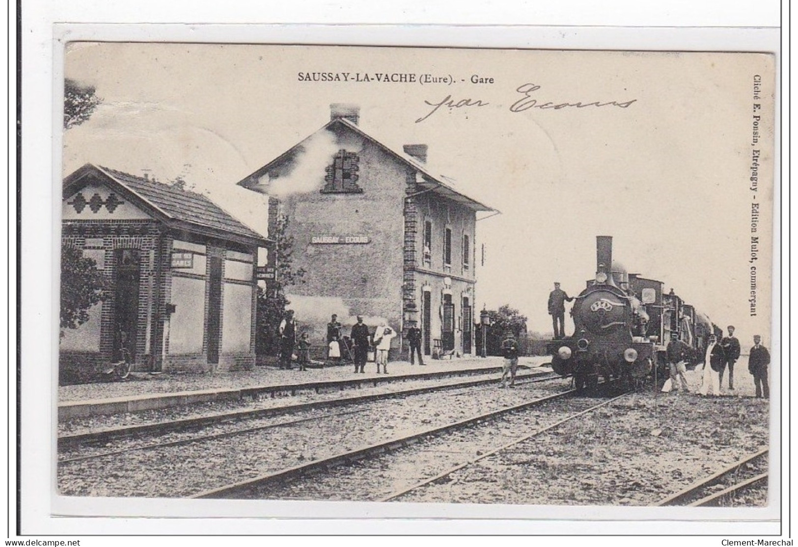 SAUSSAY-la-VACHE : Gare (GARE) - Etat - Autres & Non Classés