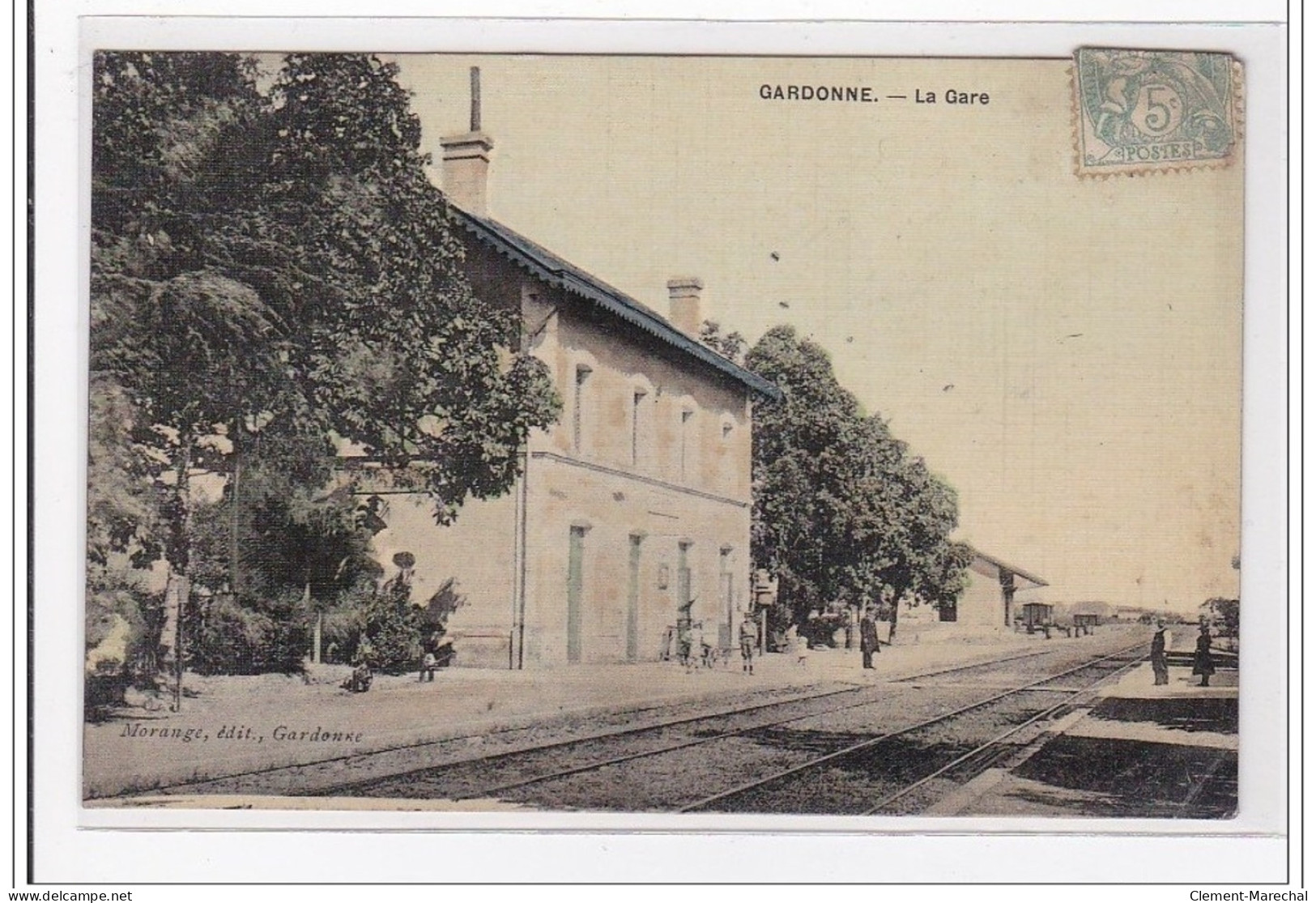 GARDONNE : La Gare (GARE) (toillée) - Etat - Autres & Non Classés