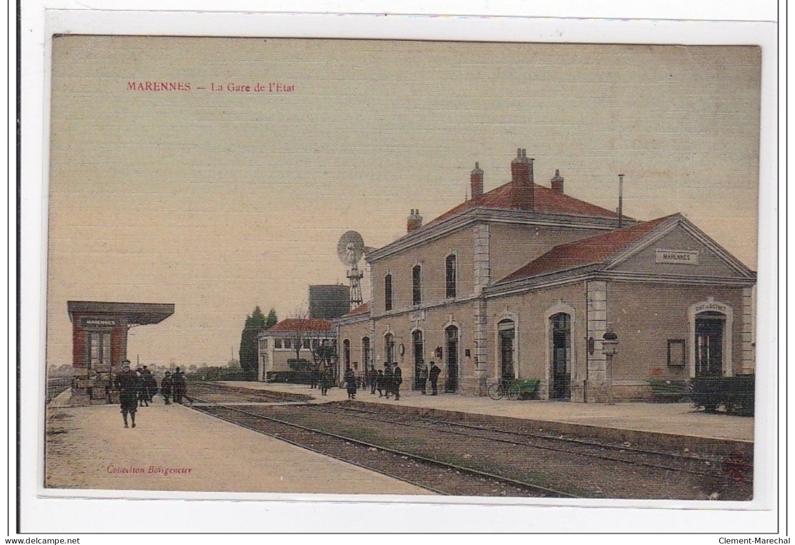 MARENNES : La Gare De L'etat (GARE) (toillee) - Tres Bon Etat - Marennes