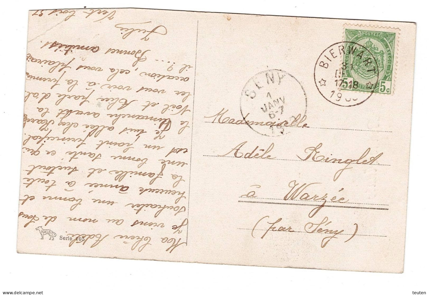 Relais Bierwart, Ranst, Strombeek Bever, Groot Bijgaarden ,  4 Wenskaarten - Postmarks With Stars