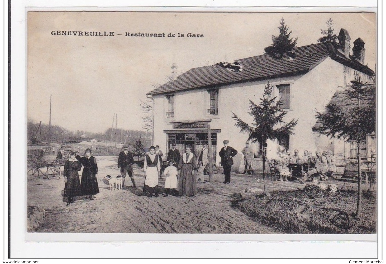 GENEVREUILE : Restaurant De La Gare - Tres Bon Etat - Autres & Non Classés