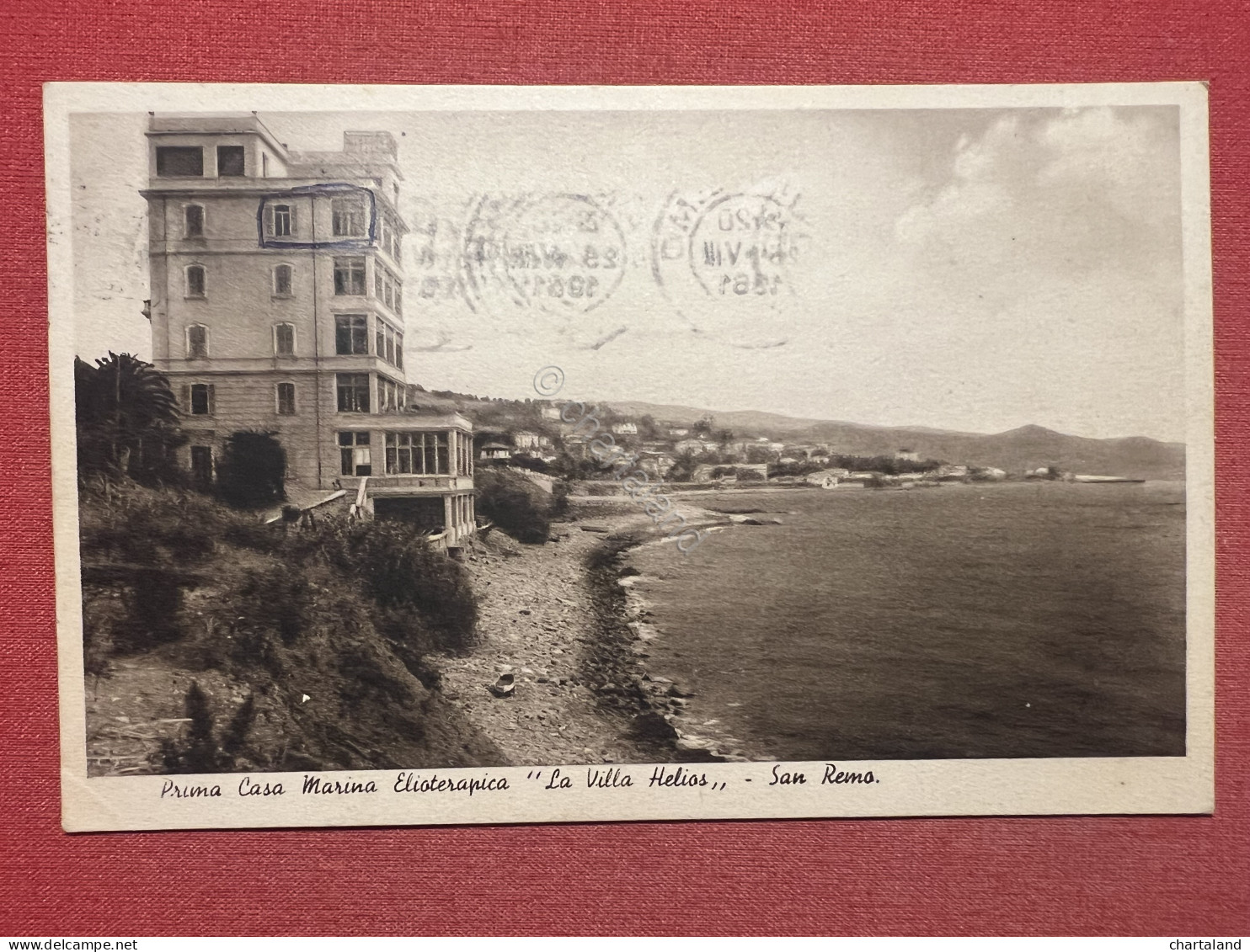 Cartolina - Prima Casa Marina Elioterapica La Villa Helios - Sanremo - 1961 - Imperia