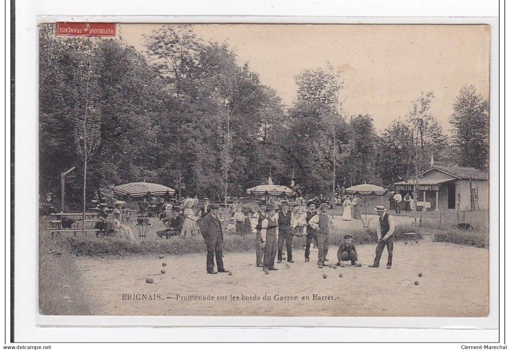 BRIGNAIS : Promenade Sur Les Bords Du Garron En Barret (jeu De Boules, Petanque) - Tres Bon Etat - Brignais