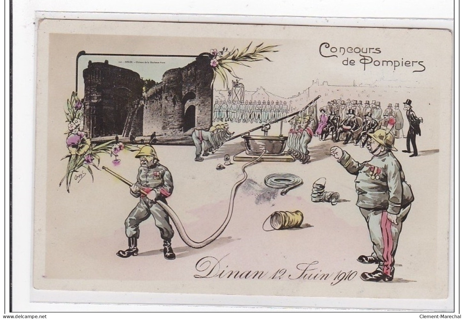 DINAN : Concours De Pompiers, Dinan 12 Juin 1910 - Tres Bon Etat - Dinan