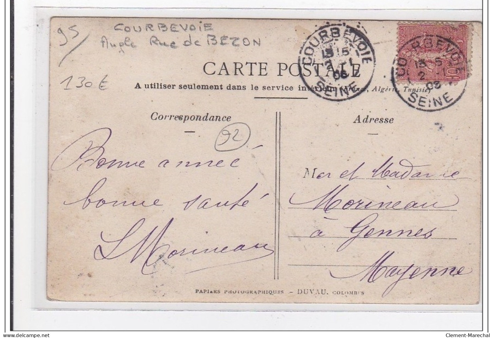 COURBEVOIE : Carte Photo De La Grande épicerie Du Bon Marché - Très Bon état - Courbevoie