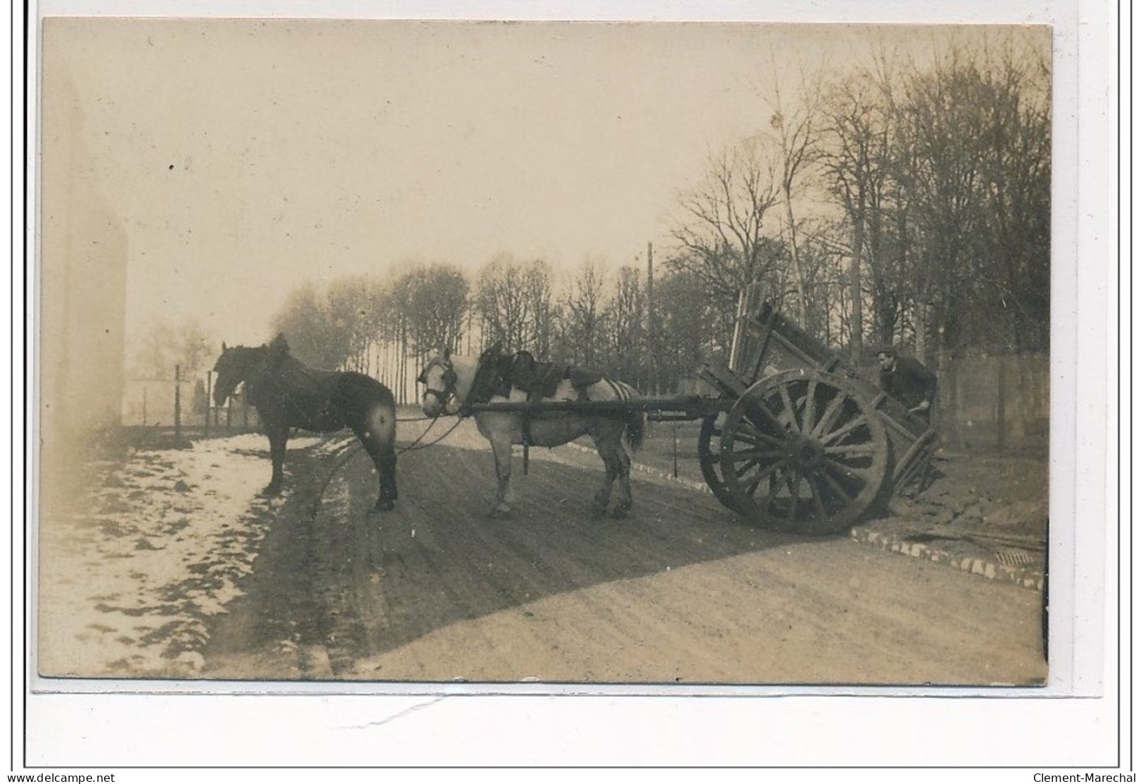 MELUN : CARTE PHOTO - ATTELAGE - Très Bon état - Melun