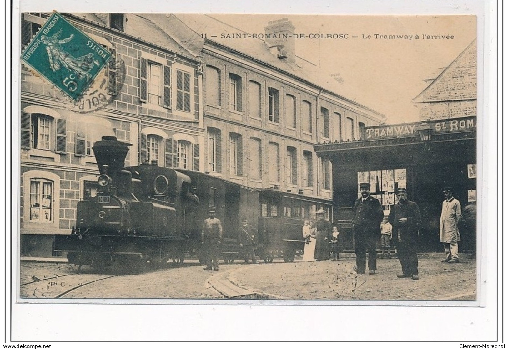 SAINT ROMAIN DE COLBOSC : Le Tramway à L'arrivée - Très Bon état - Saint Romain De Colbosc