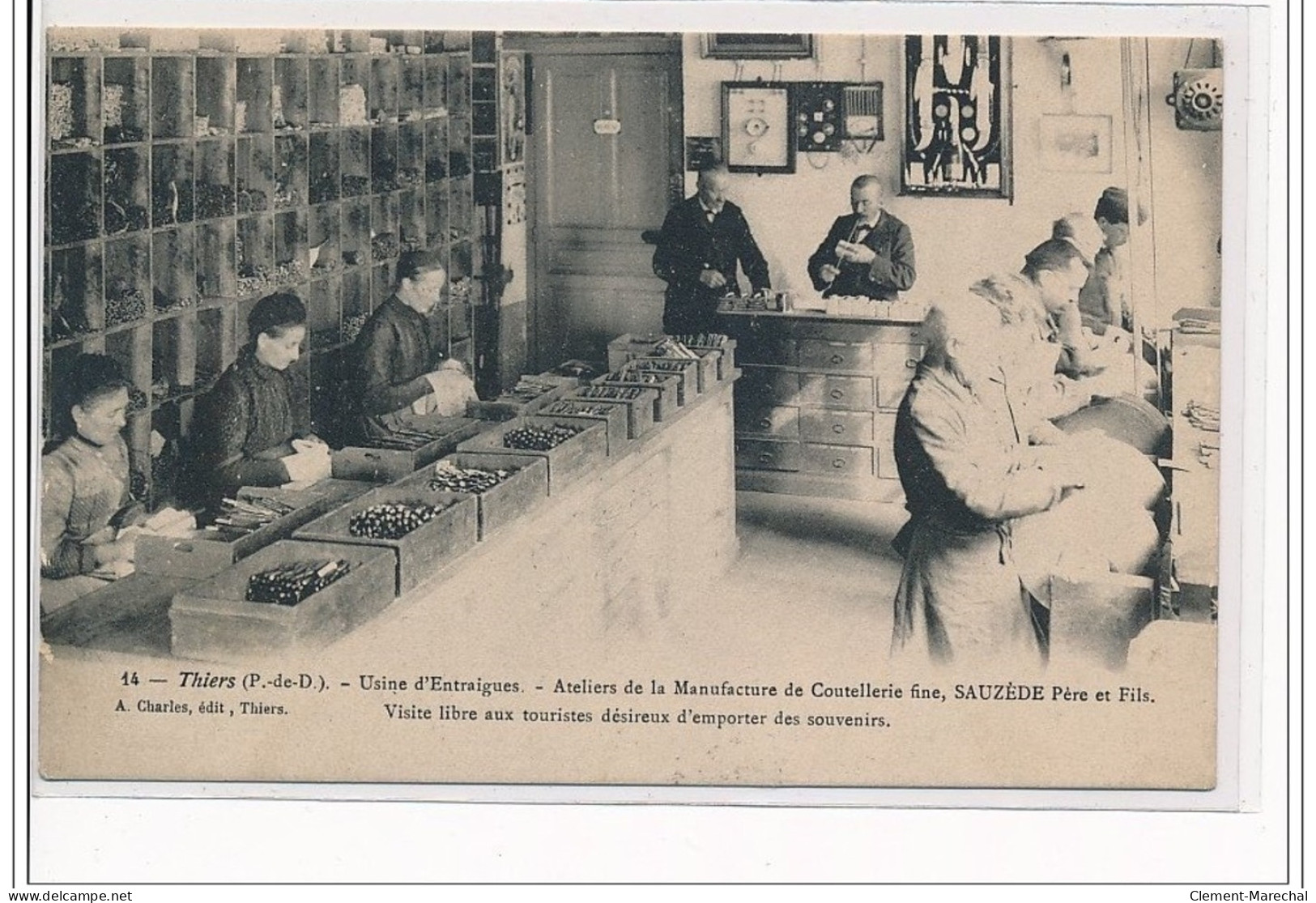 THIERS : Usine D'Entraigues, Ateliers De La Manufacture De Coutellerie Fine Sauzède - Très Bon état - Thiers