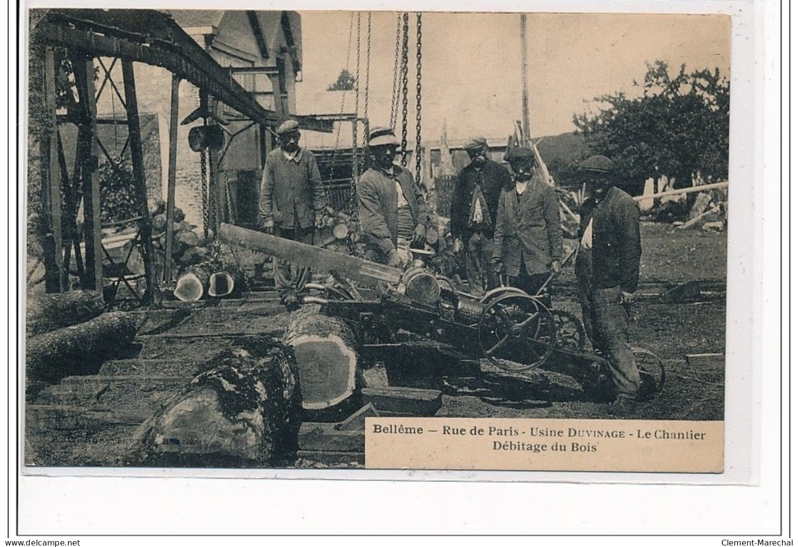 BELLEME : Rue De Paris - Usine Duvinage - Le Chantier Débitage Du Bois - Très Bon état - Autres & Non Classés