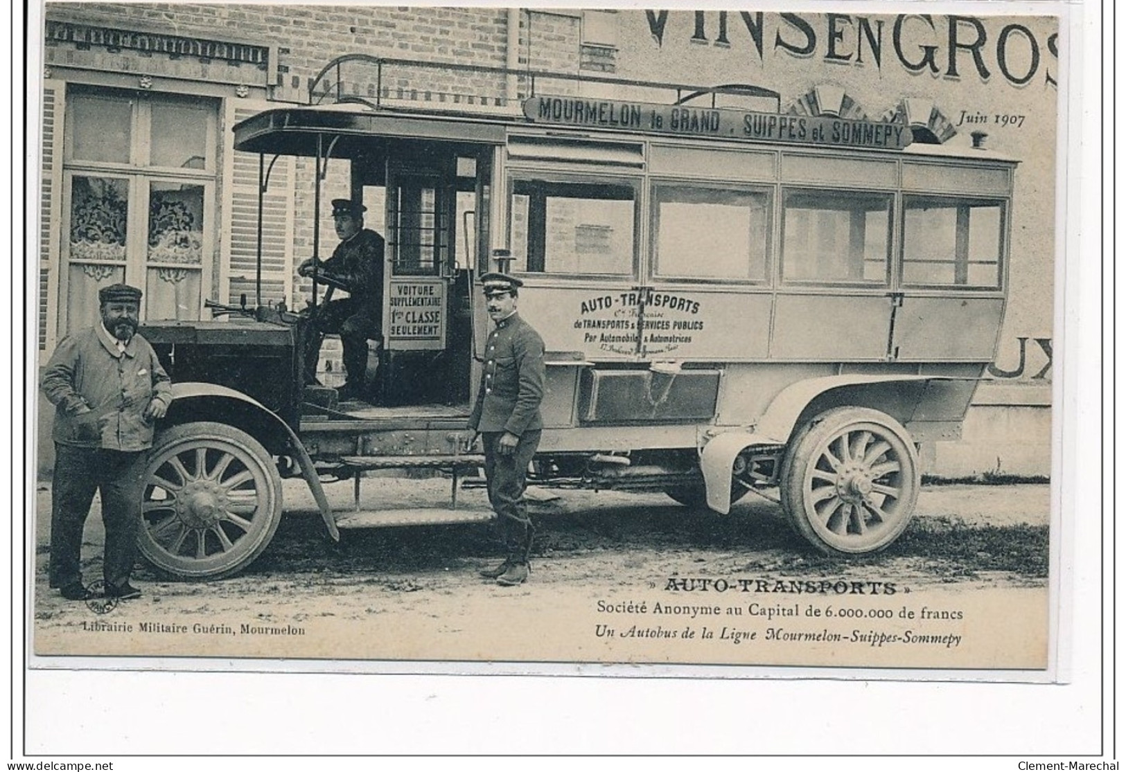 MOURMELON : """"Auto-Transports"""" Un Autobus De La Ligne Mourmelon-Suippes-Sommepy - Très Bon état - Mourmelon Le Grand