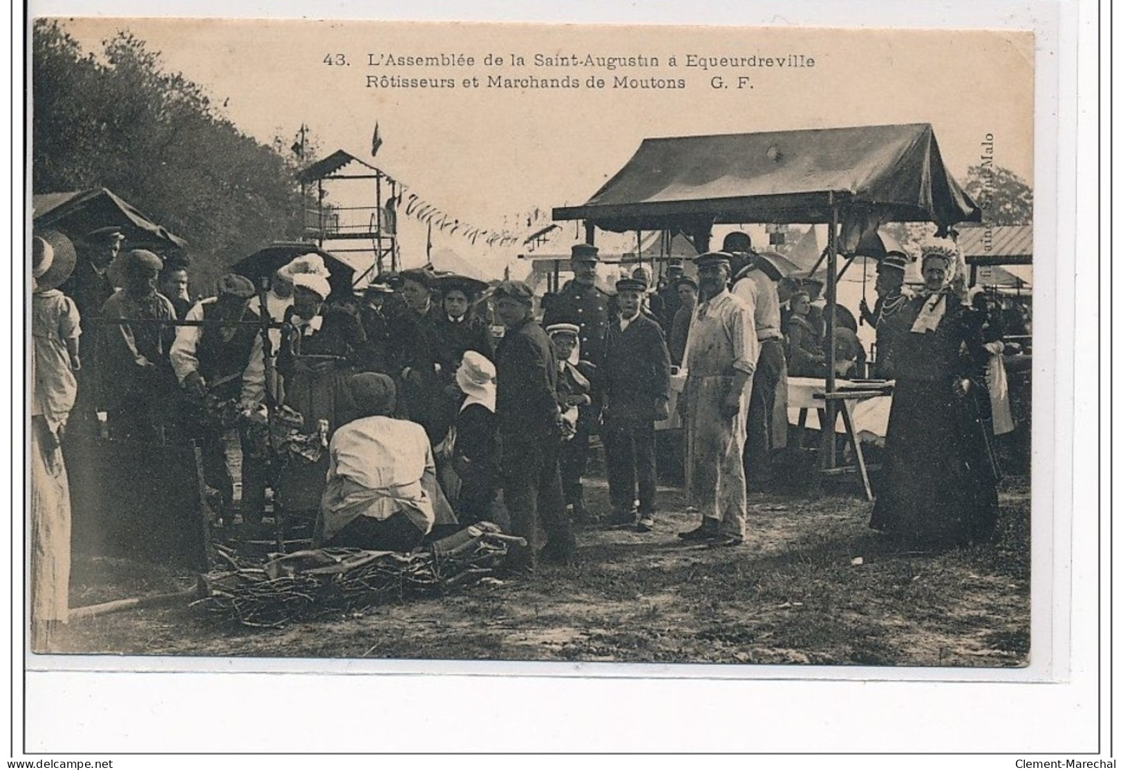 L'assemblée De La St Augustin à EQUEURDREVILLE : Rôtisseurs Et Marchands De Moutons - Très Bon état - Equeurdreville