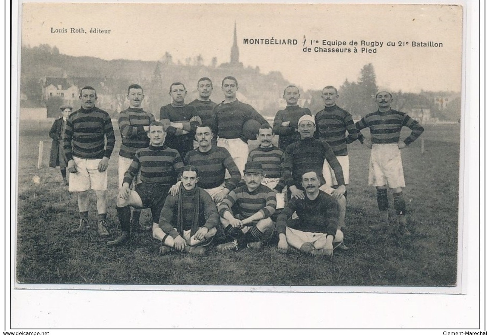 MONTBELIARD : 1ère équipe De Rugby Du 21ème Bataillon De Chasseurs à Pied - Très Bon état - Montbéliard