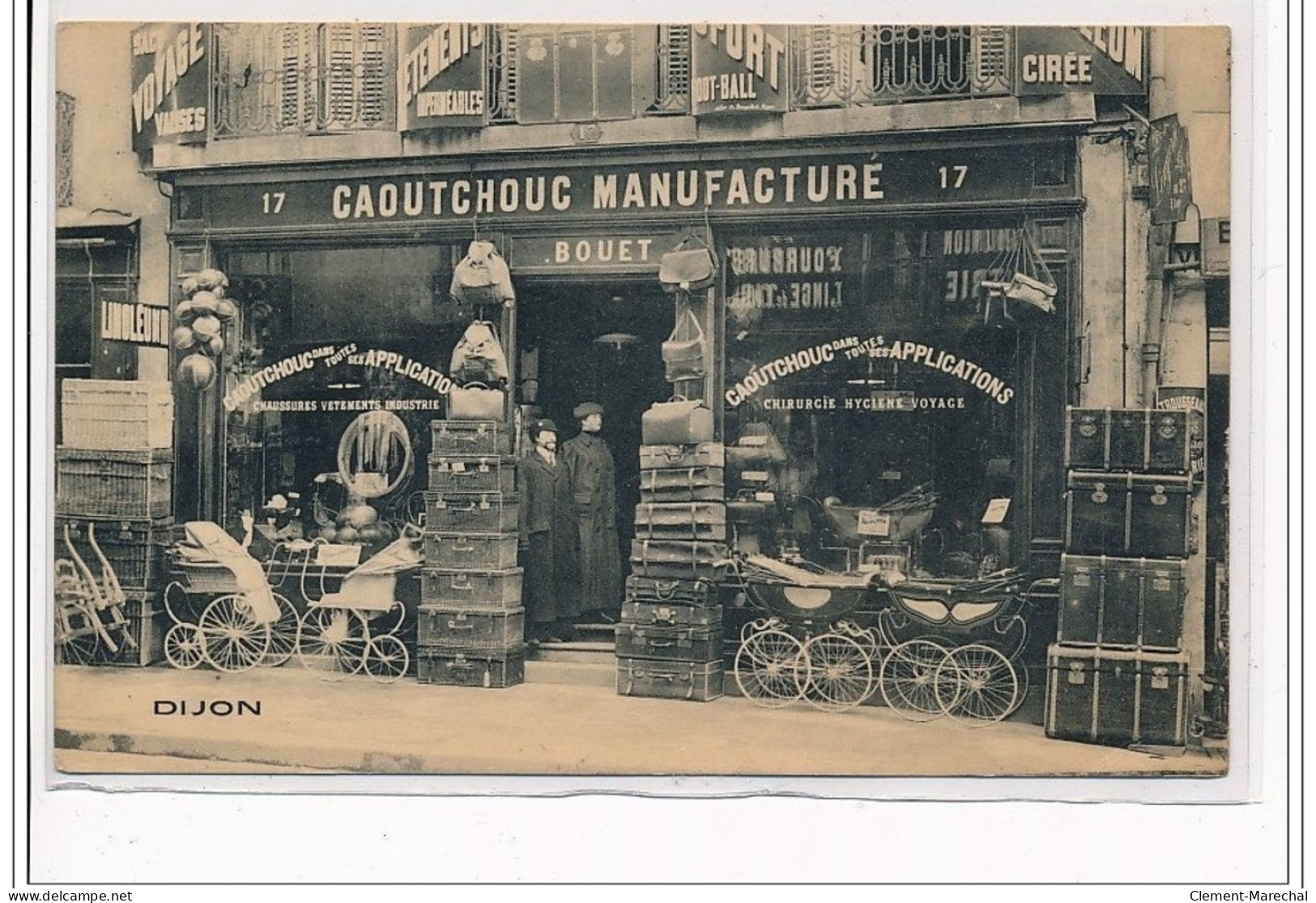 DIJON : Magasin Bouet - Caoutchouc Manufacturé - état (tâche) - Dijon