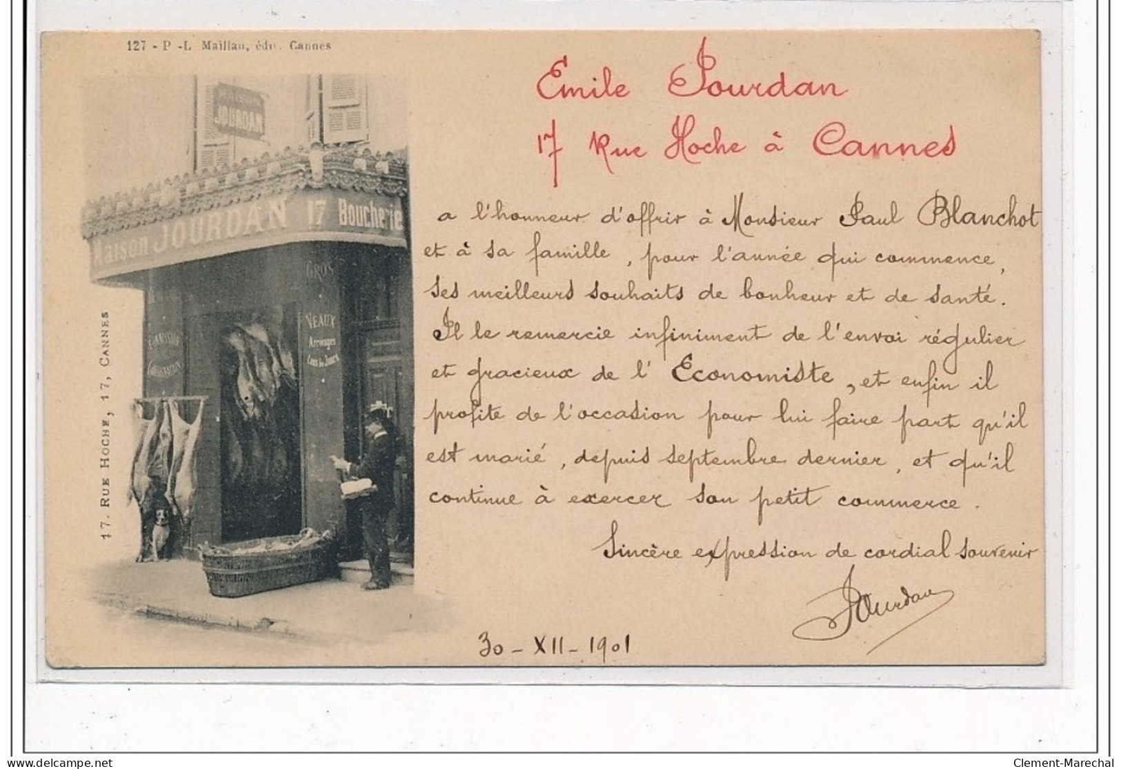 CANNES : Maison Jourdan, Boucherie - état - Cannes